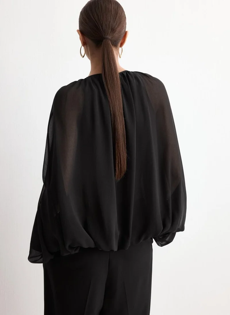 مانجو Puff sleeves blouse